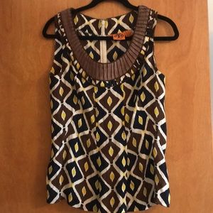 100% Silk Tory Burch Tank with zippered back